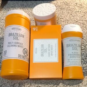 Homebright Brazilian Sol Scent Booster, Sheets, Wipes & Air Freshener (Set of 4)